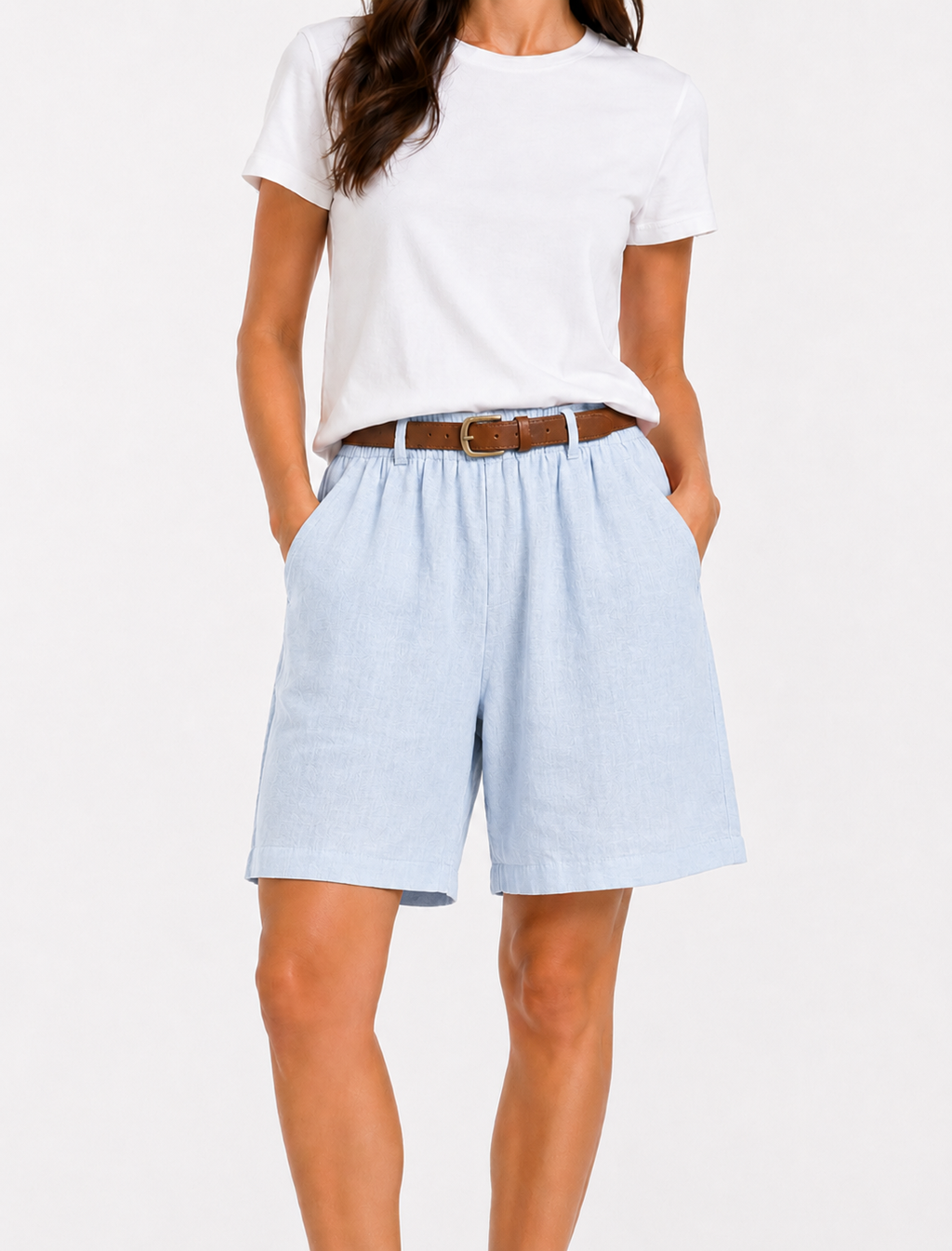 Pantalone bermuda Ocean (disponibile in tre colori) 100% Lino