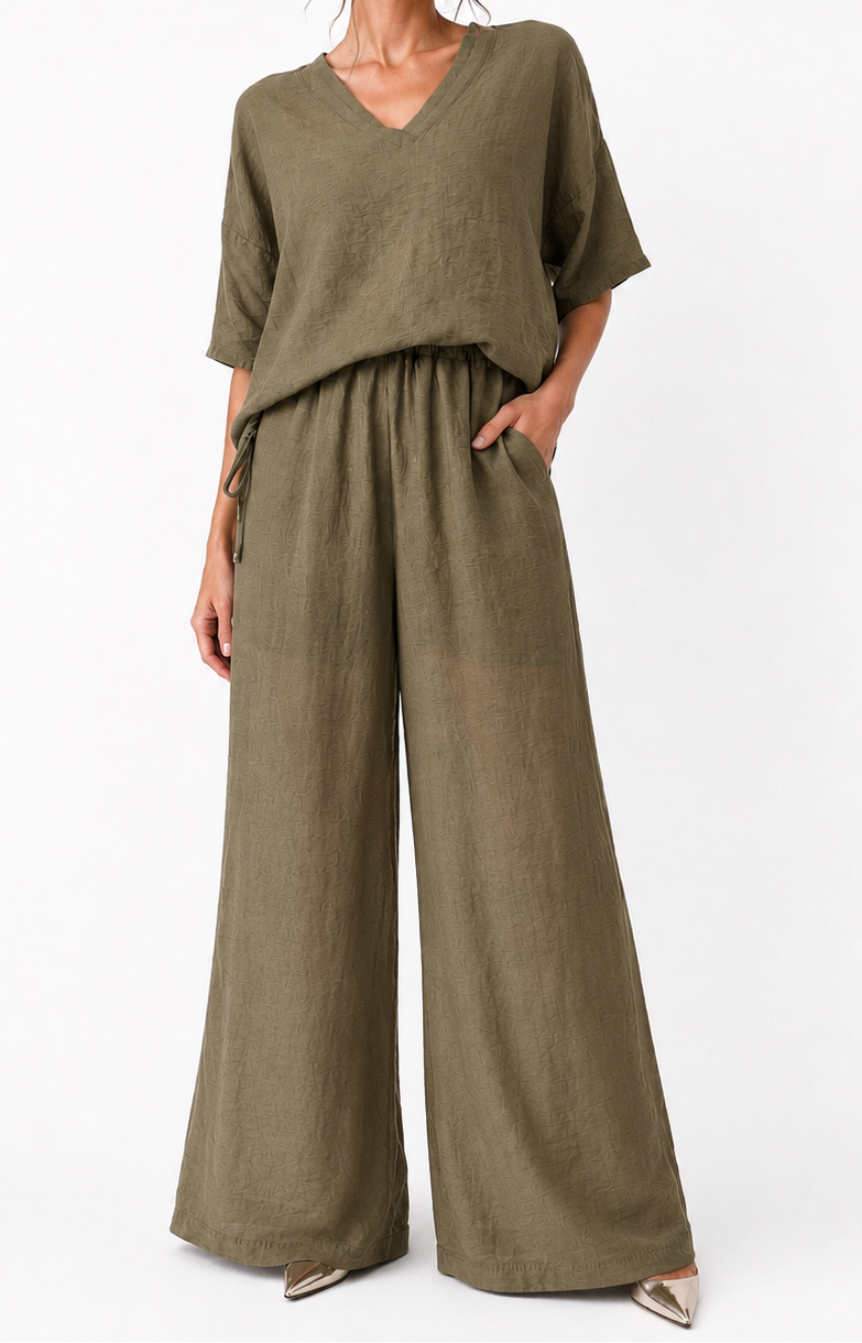 Completo blusa e pantalone palazzo